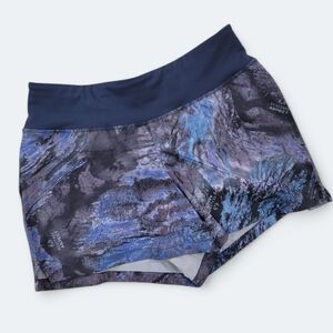 Realtree Fishing Blue Purple Sport Athletic Shorts Size Small